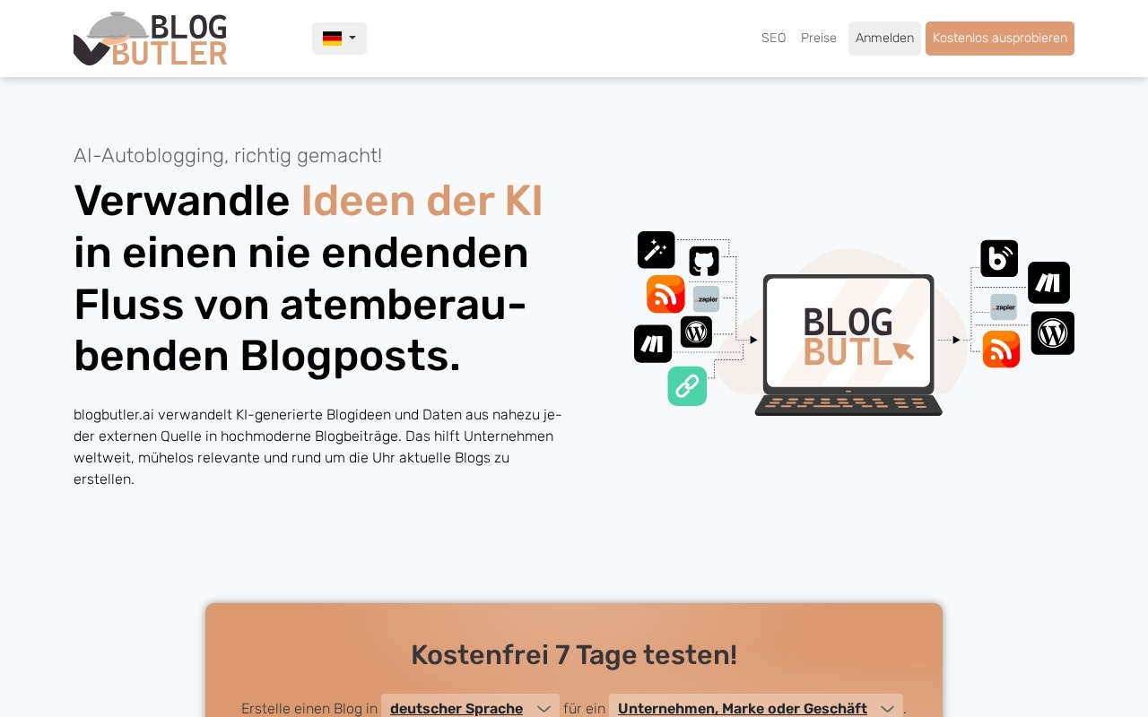 Blogbutler.ai官网截图