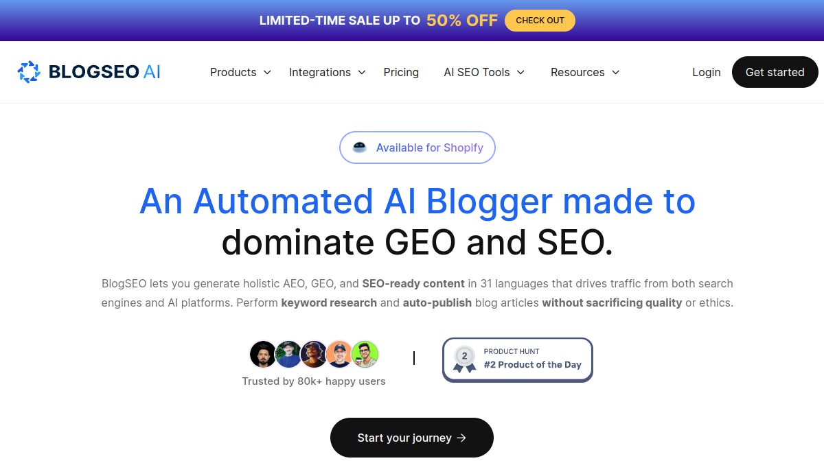 BlogSEO AI官网截图