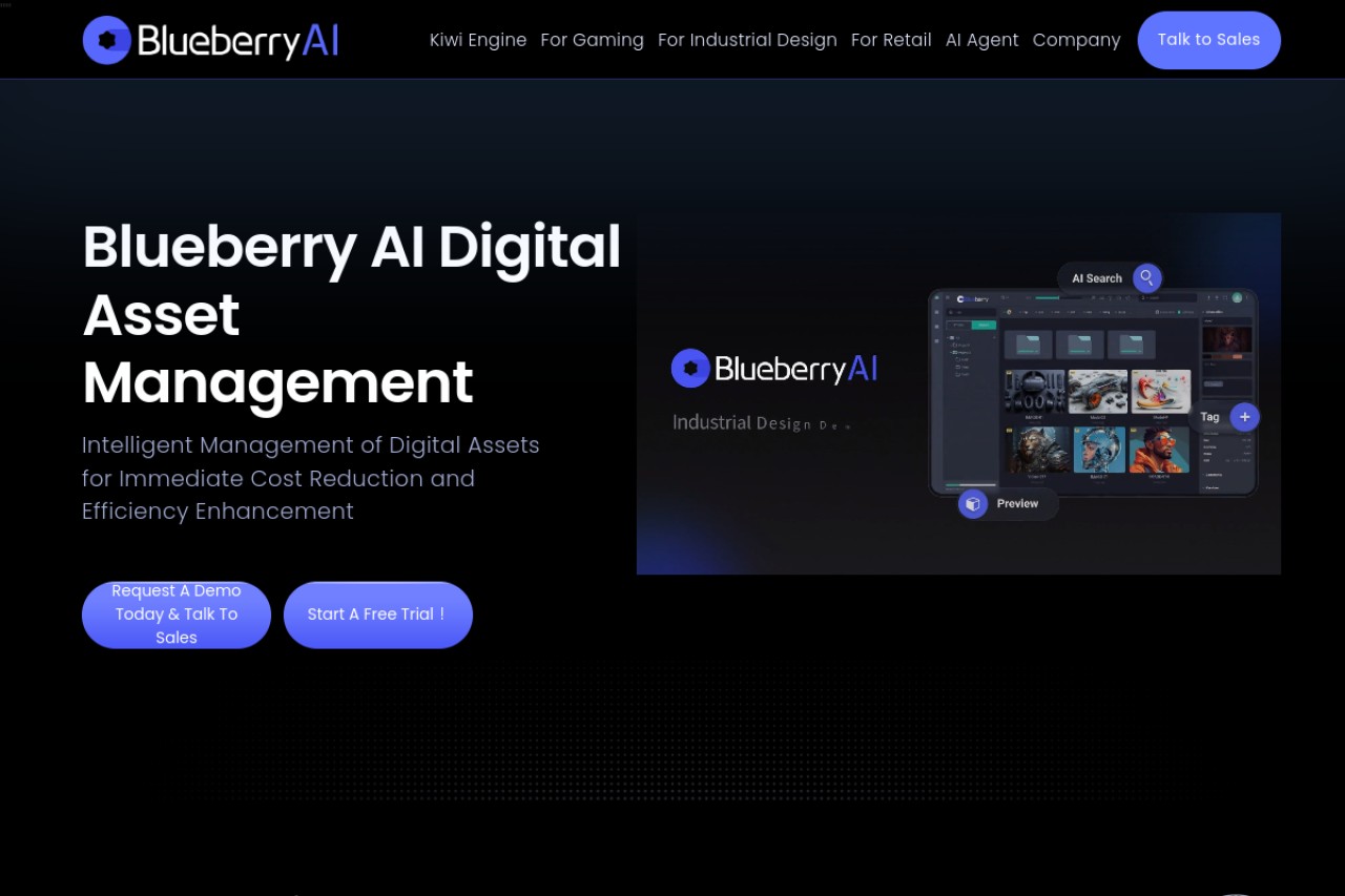 Blueberry AI官网截图