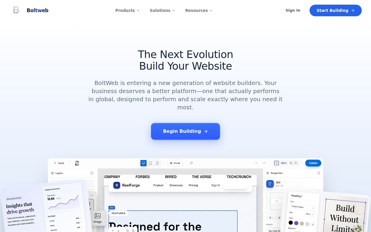 Boltweb官网截图