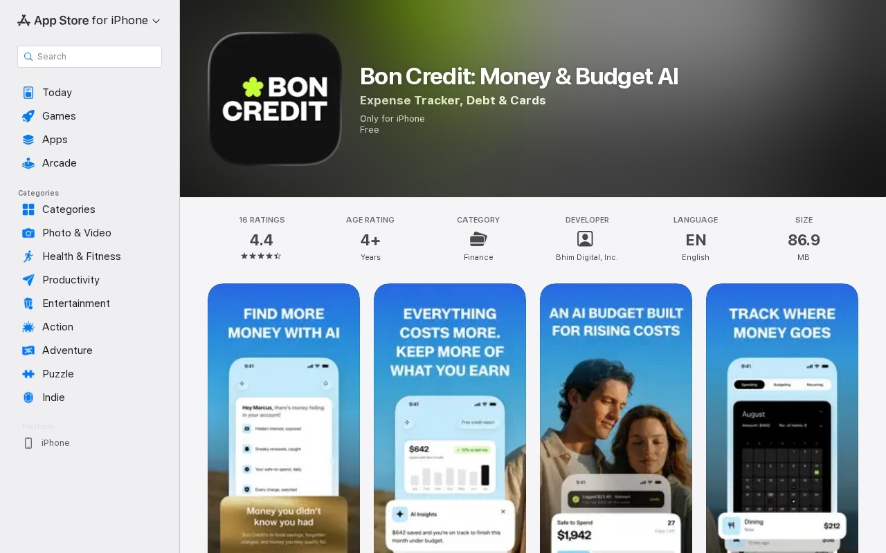 BON Credit App官网截图