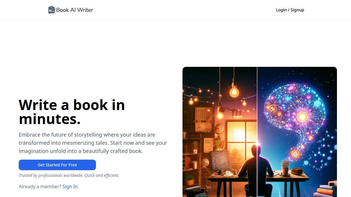 Book AI Writer官网截图