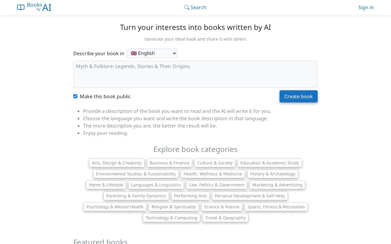AI Book Creator官网截图