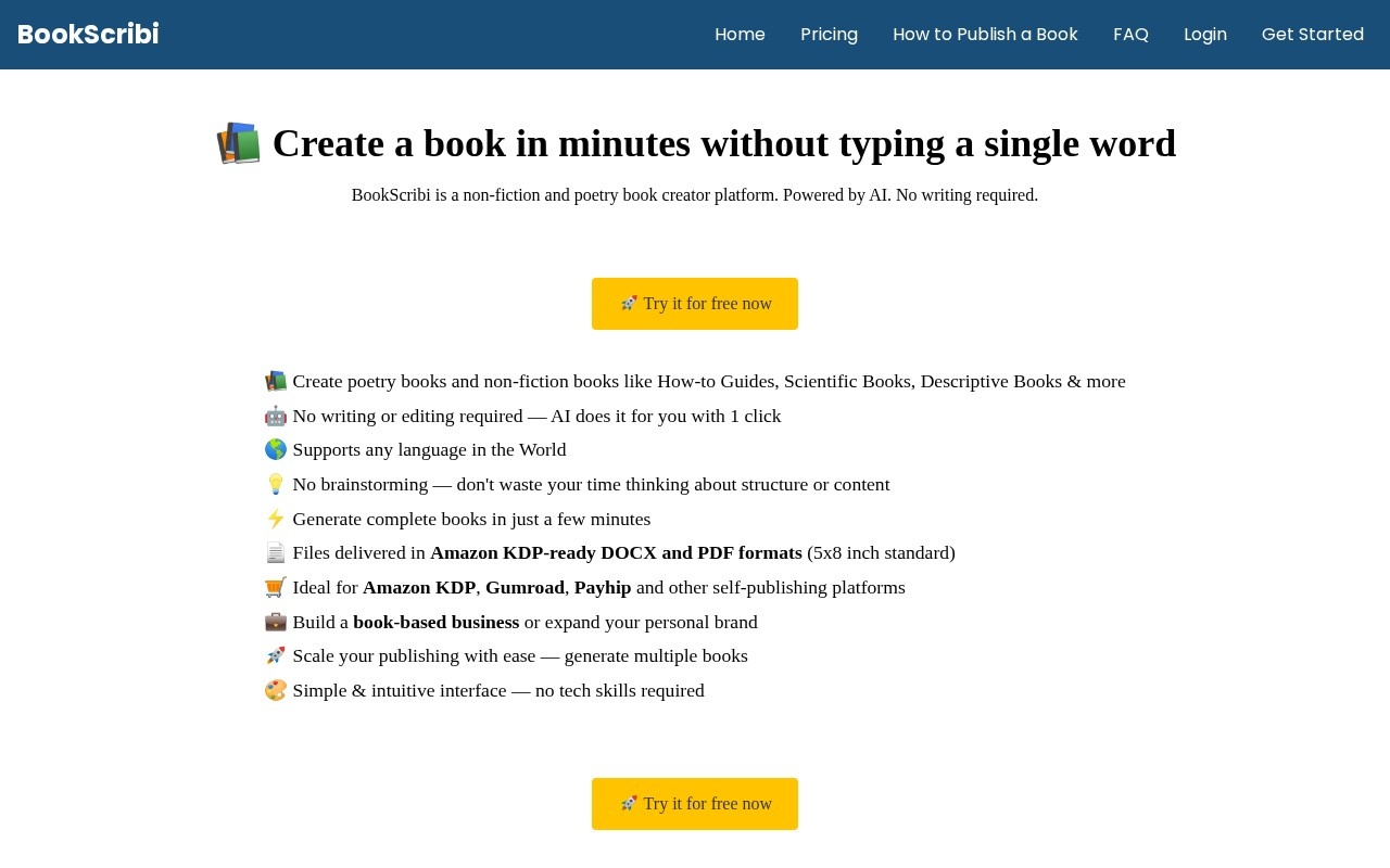 BookScribi官网截图
