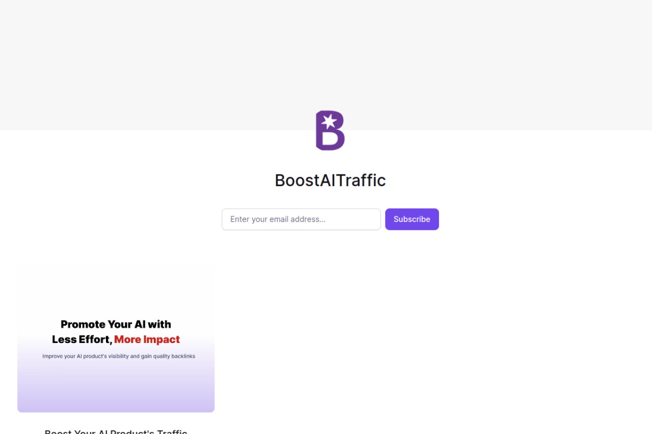 Boost AI Traffic官网截图