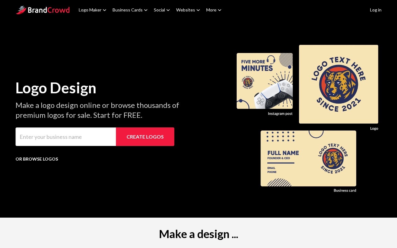 BrandCrowd官网截图
