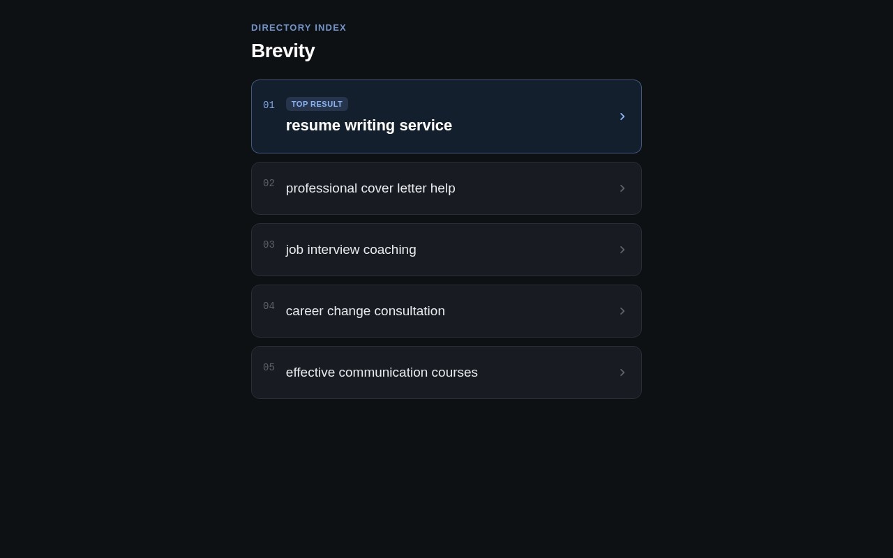 Brevity官网截图