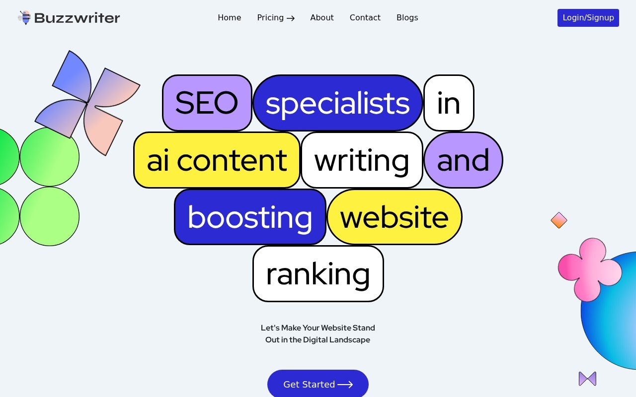 Buzzwriter AI官网截图