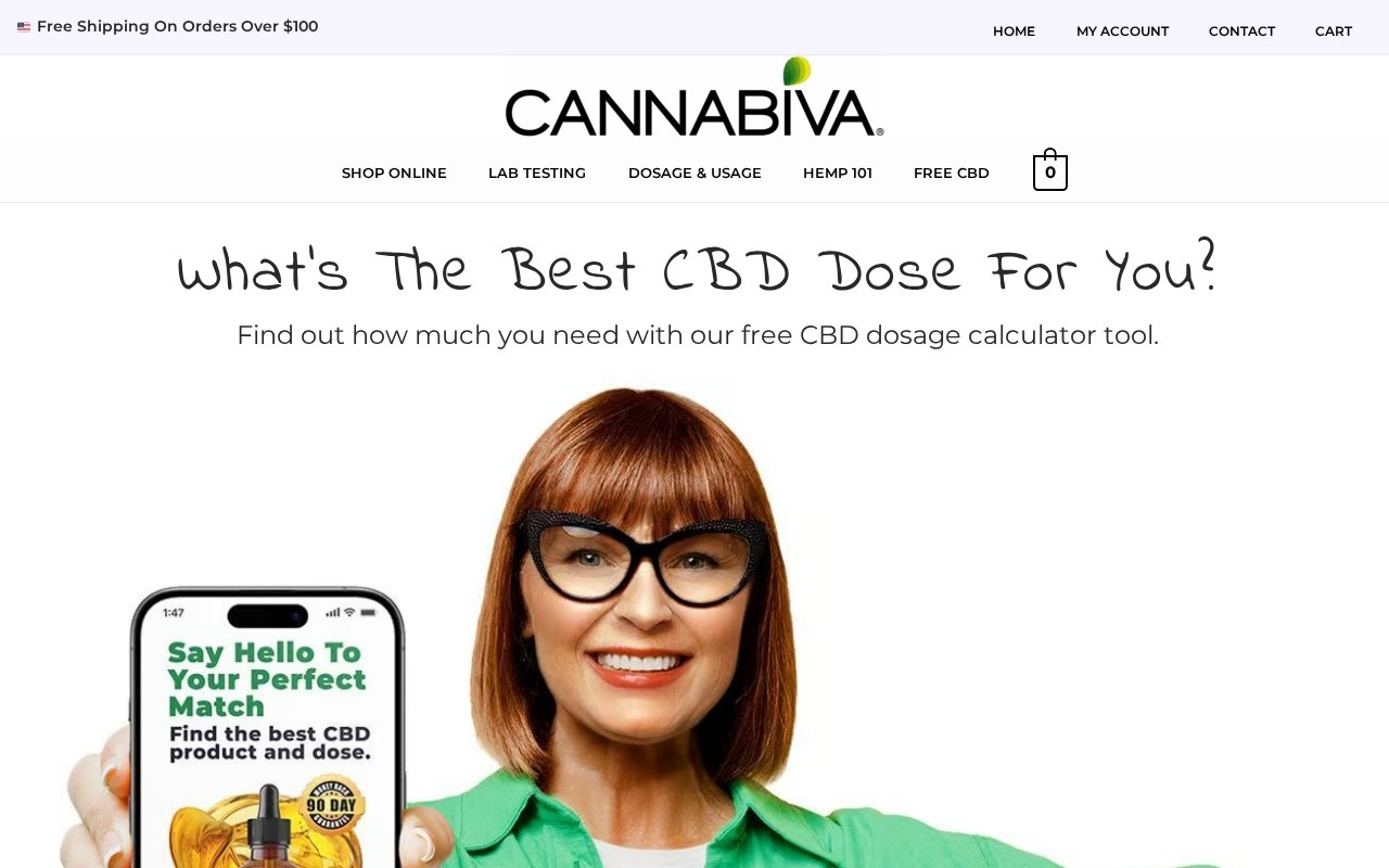 Cannabiva CBD Dosage Calculator官网截图