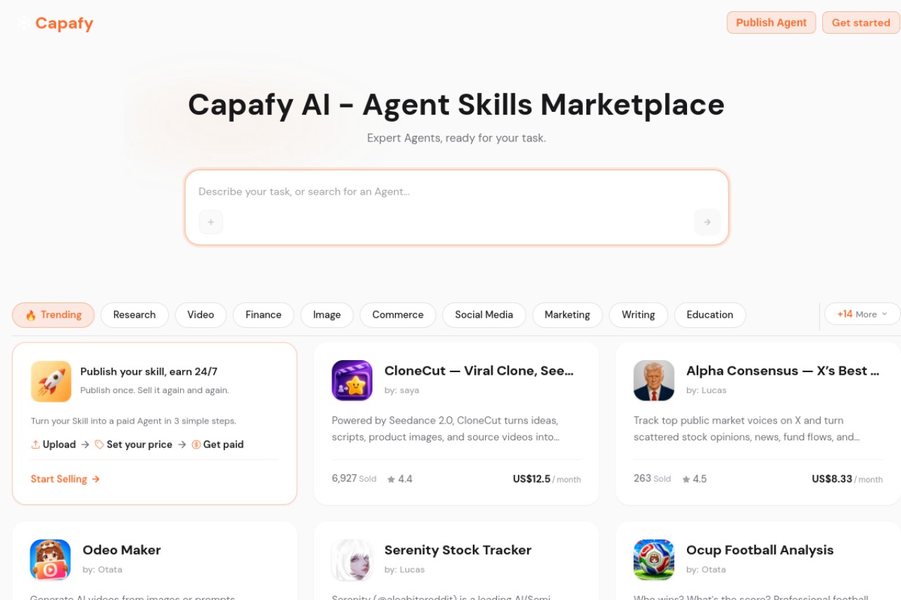 Capafy AI官网截图