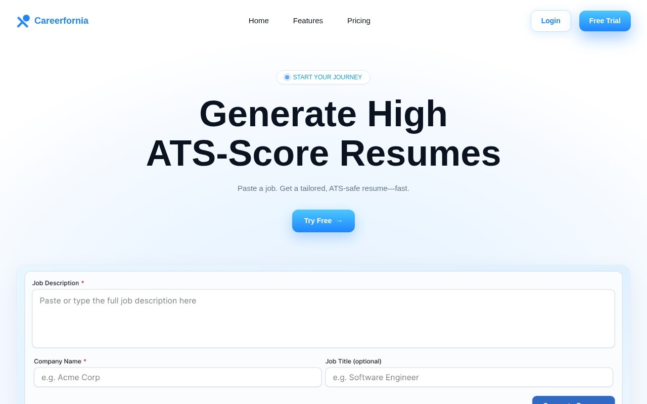 Careerfornia官网截图