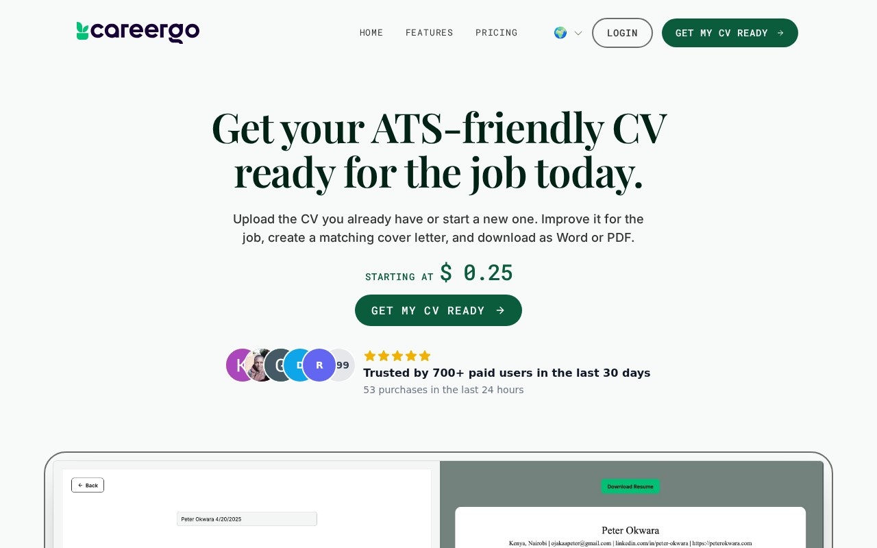 Careergo官网截图