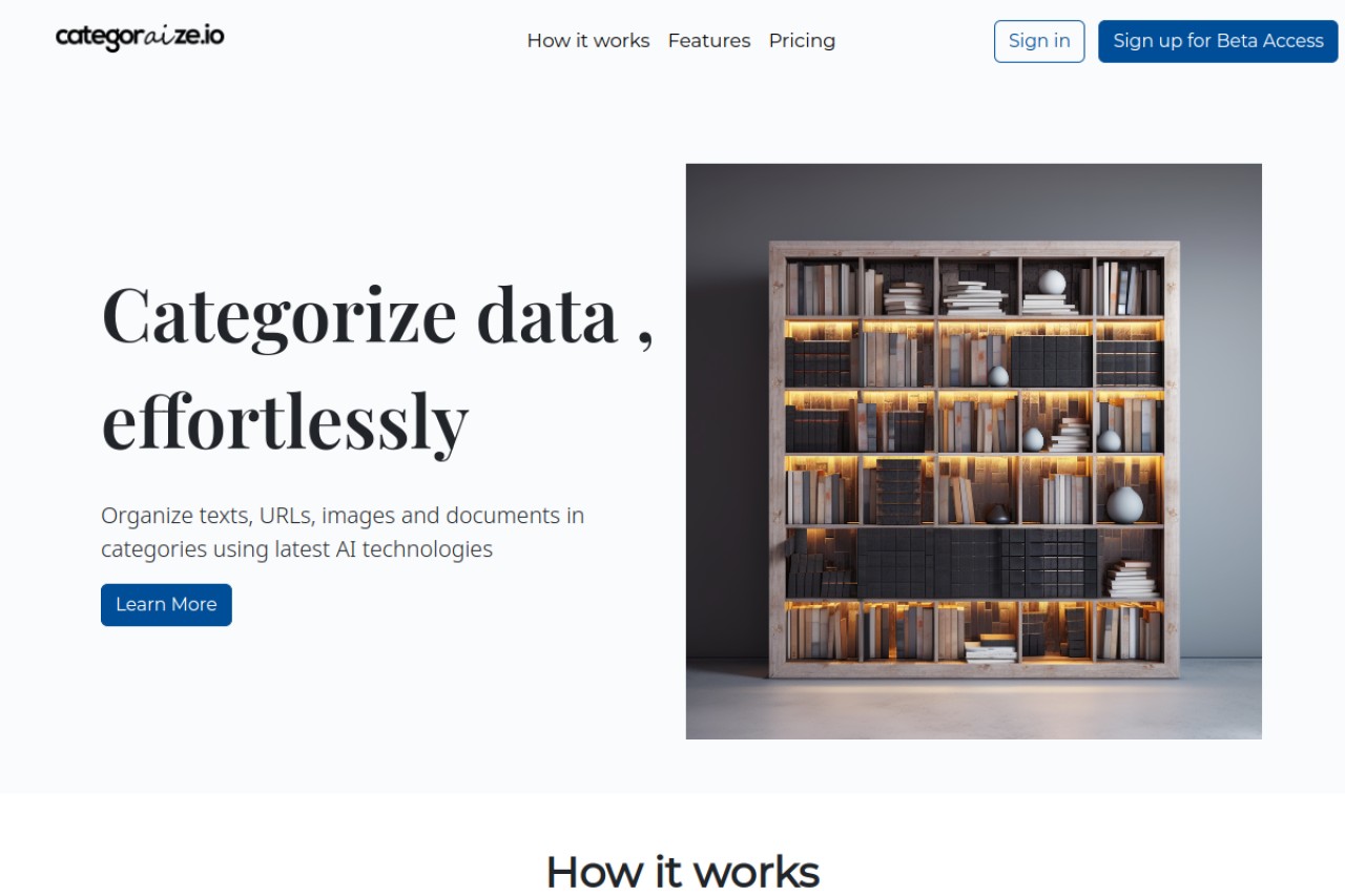 categorAIze.io官网截图