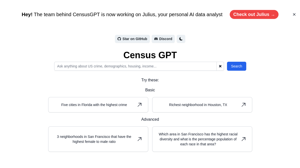 Census GPT官网截图