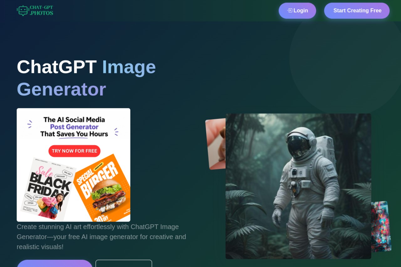 ChatGPT Image Generator官网截图