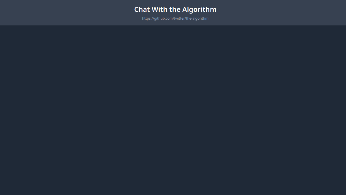 Chat With Twitter Algorithm官网截图