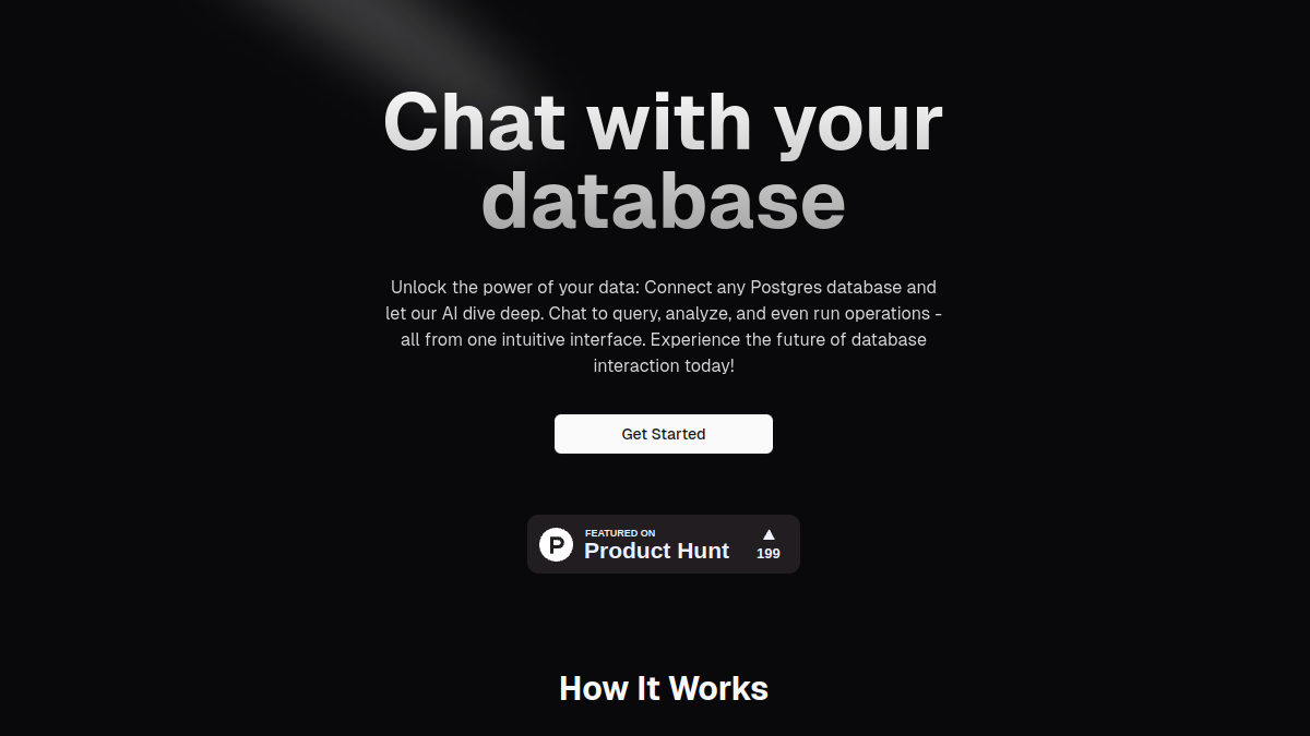 Chat with your Database官网截图