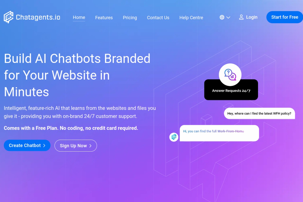 Chat Agents官网截图