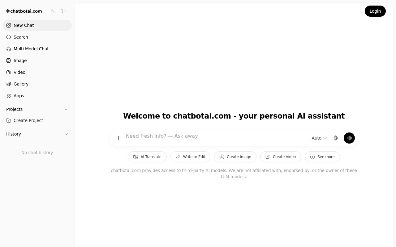 Chatbot AI官网截图