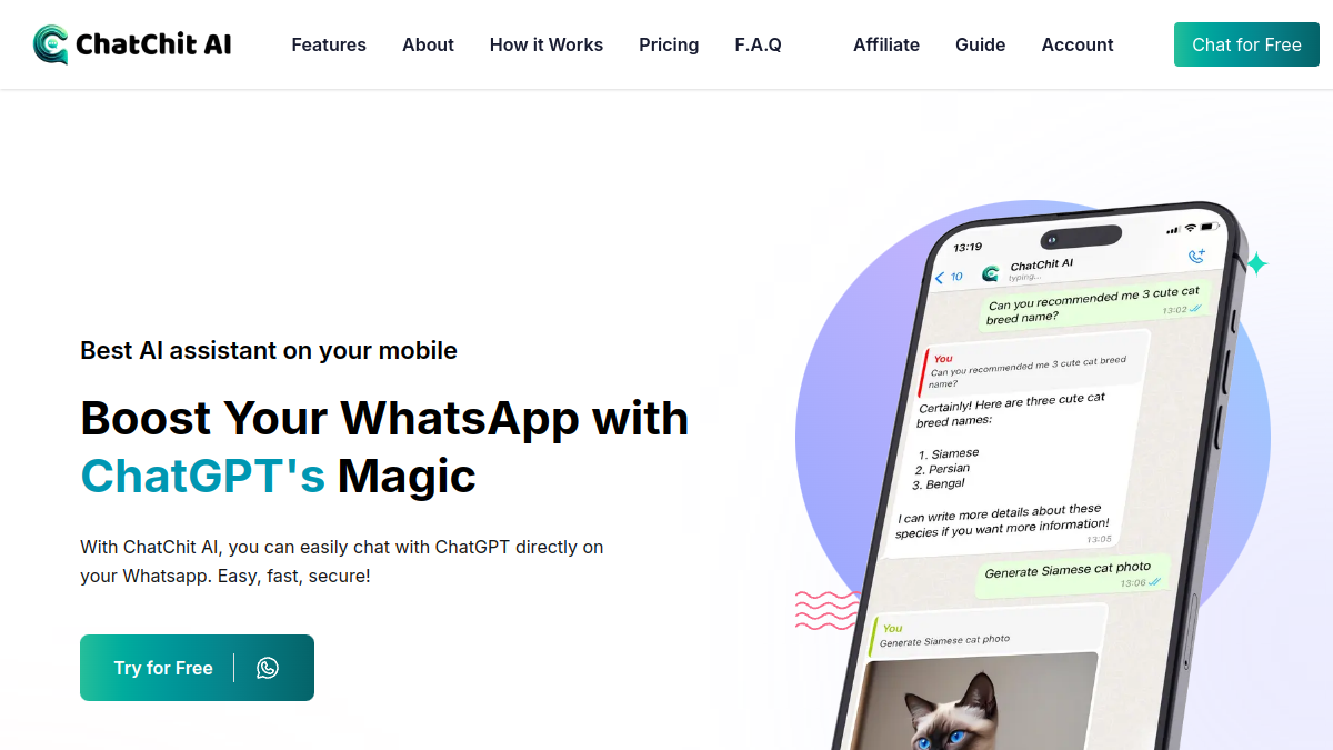 ChatChit AI官网截图