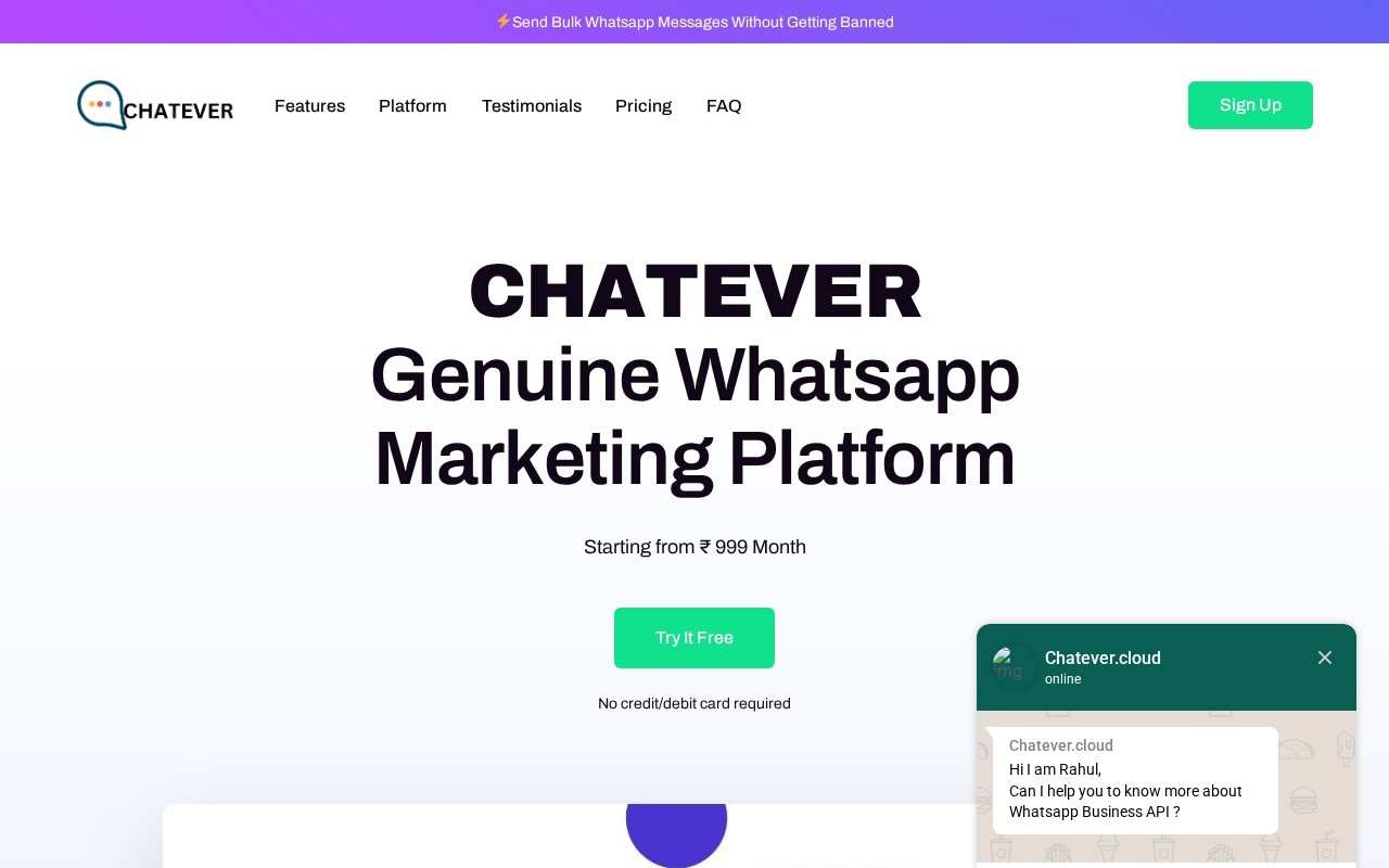 Whatsapp Business API官网截图