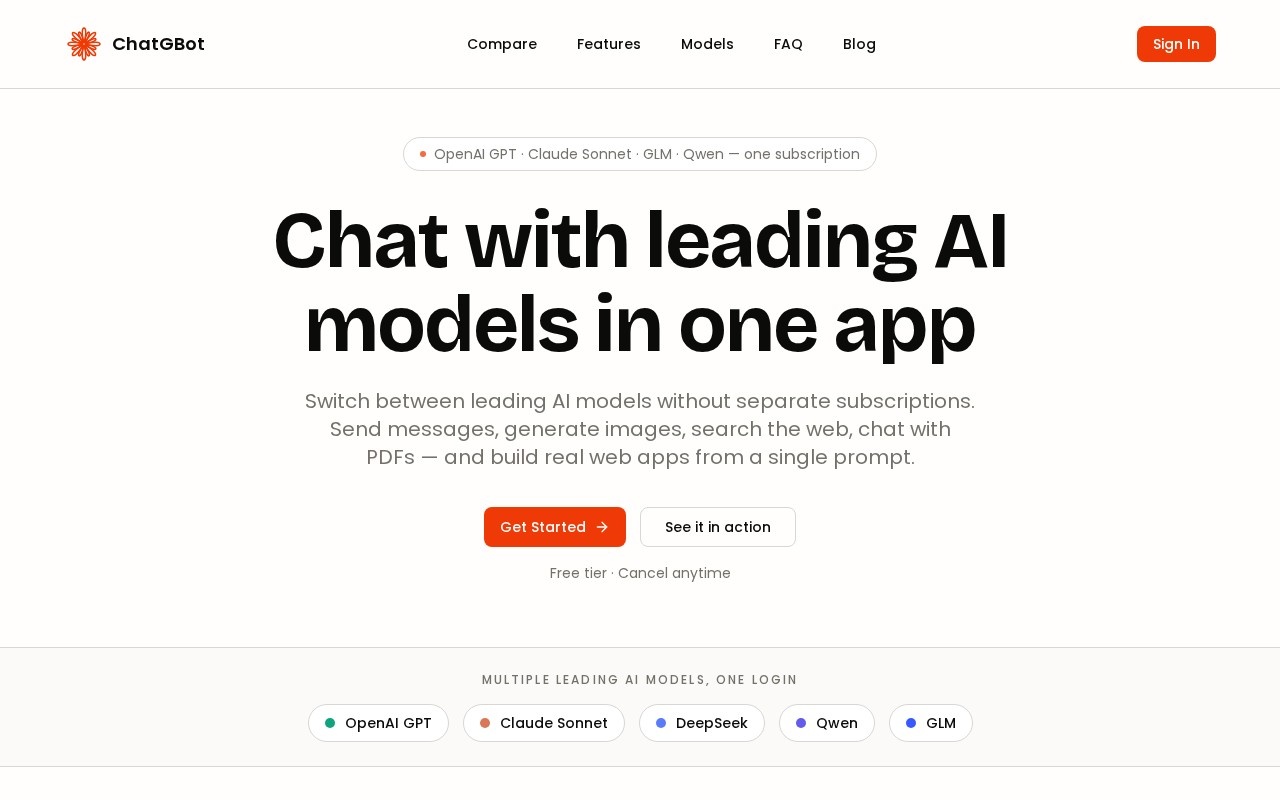 Chatgbot官网截图