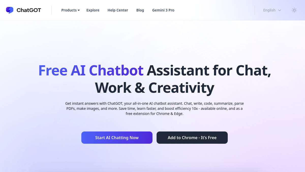 Chatgot官网截图