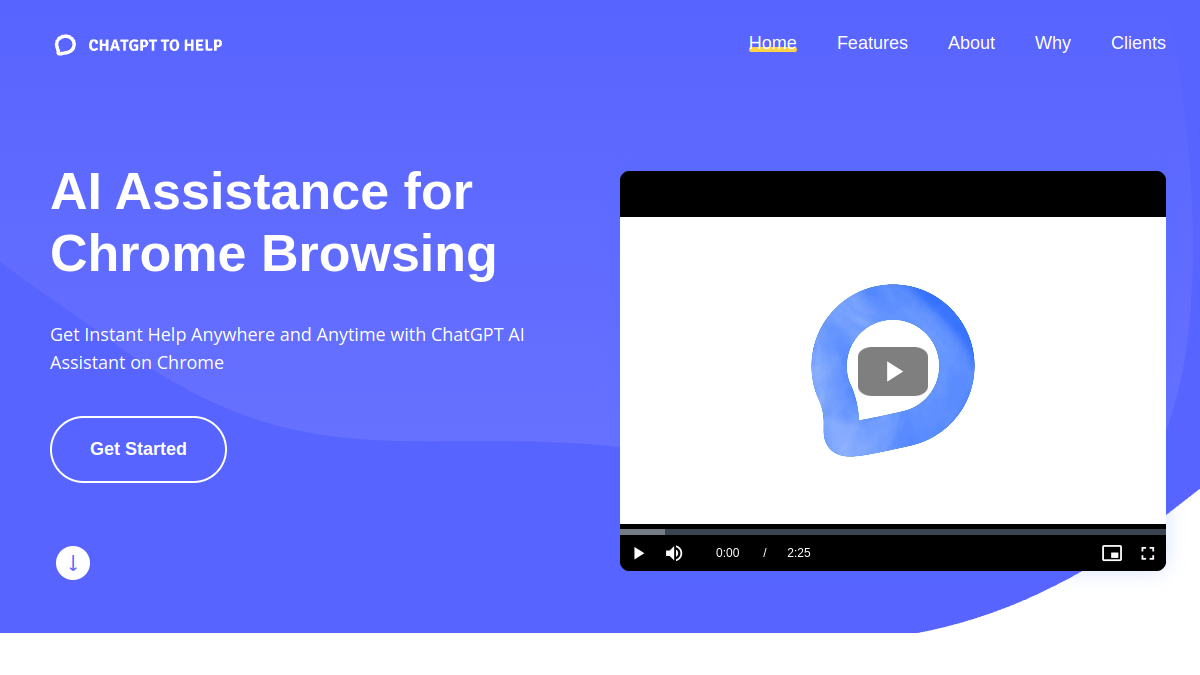 ChatGPT2Help Chrome Extension官网截图