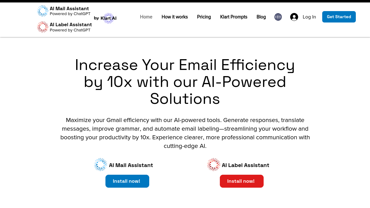 AI Mail Assistant官网截图