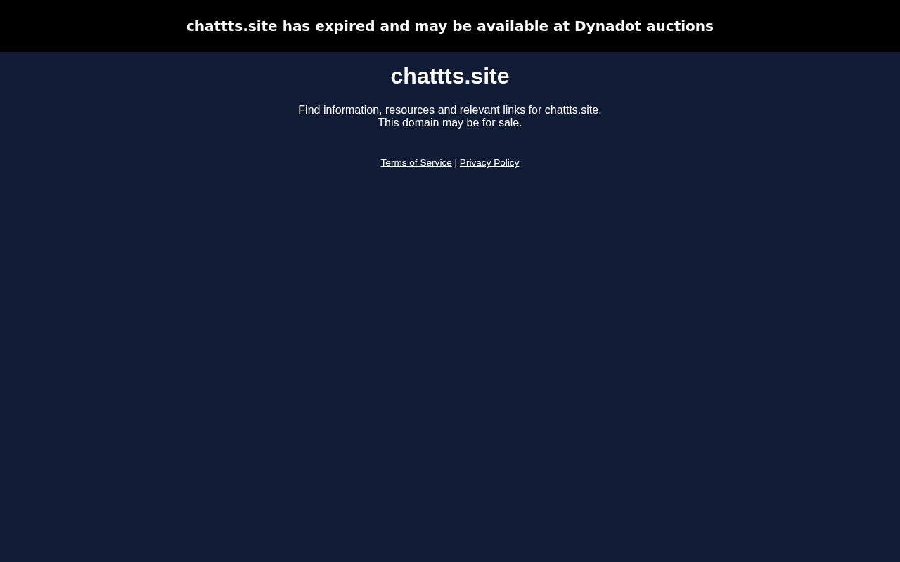ChatTTS官网截图