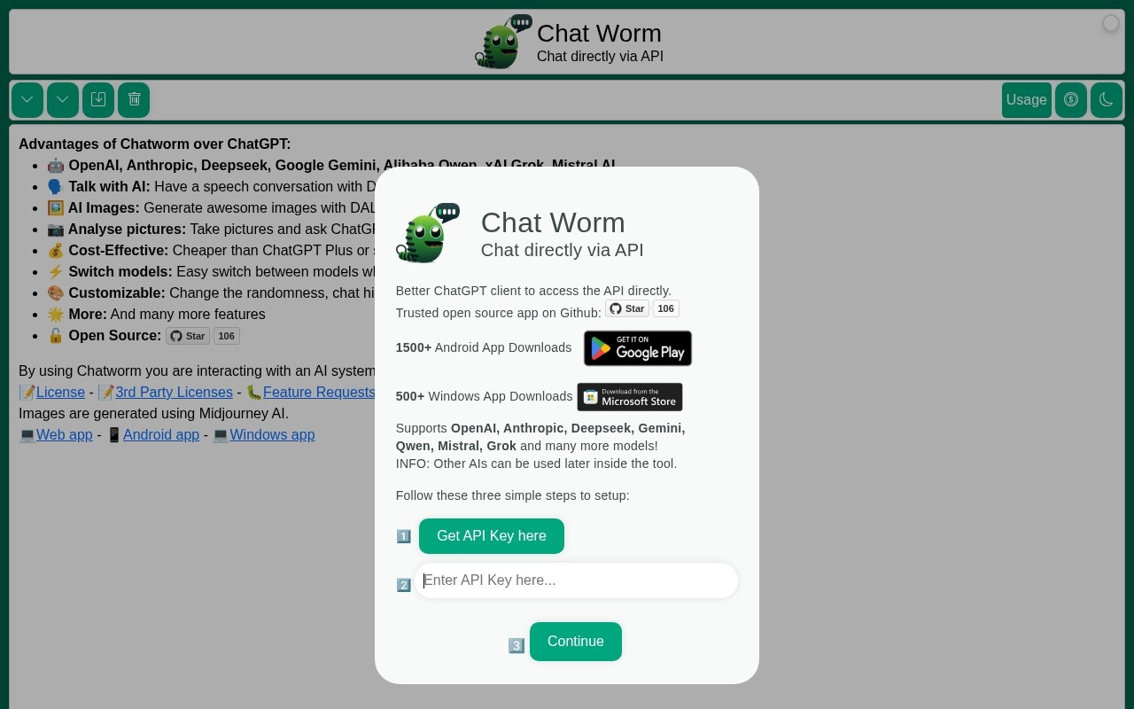 Chatworm官网截图