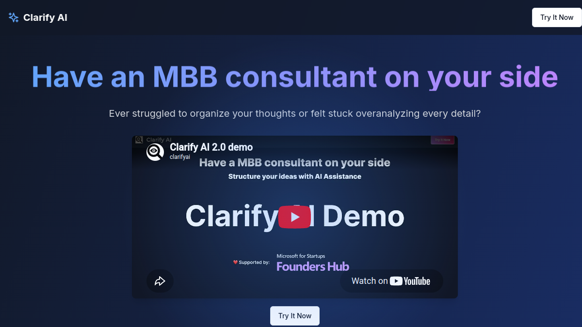 Clarify AI官网截图