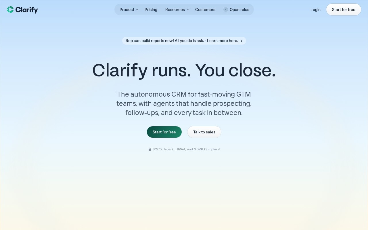 Clarify官网截图