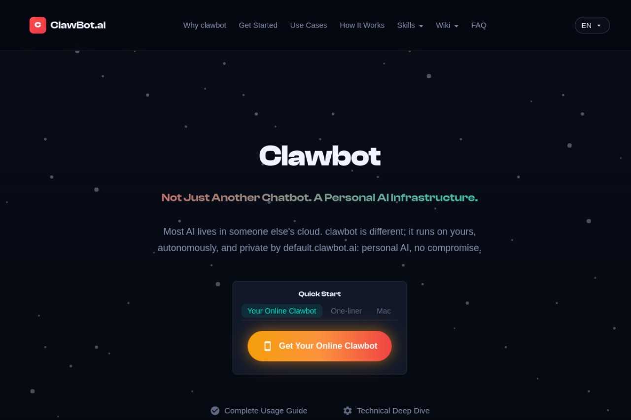 clawbot官网截图