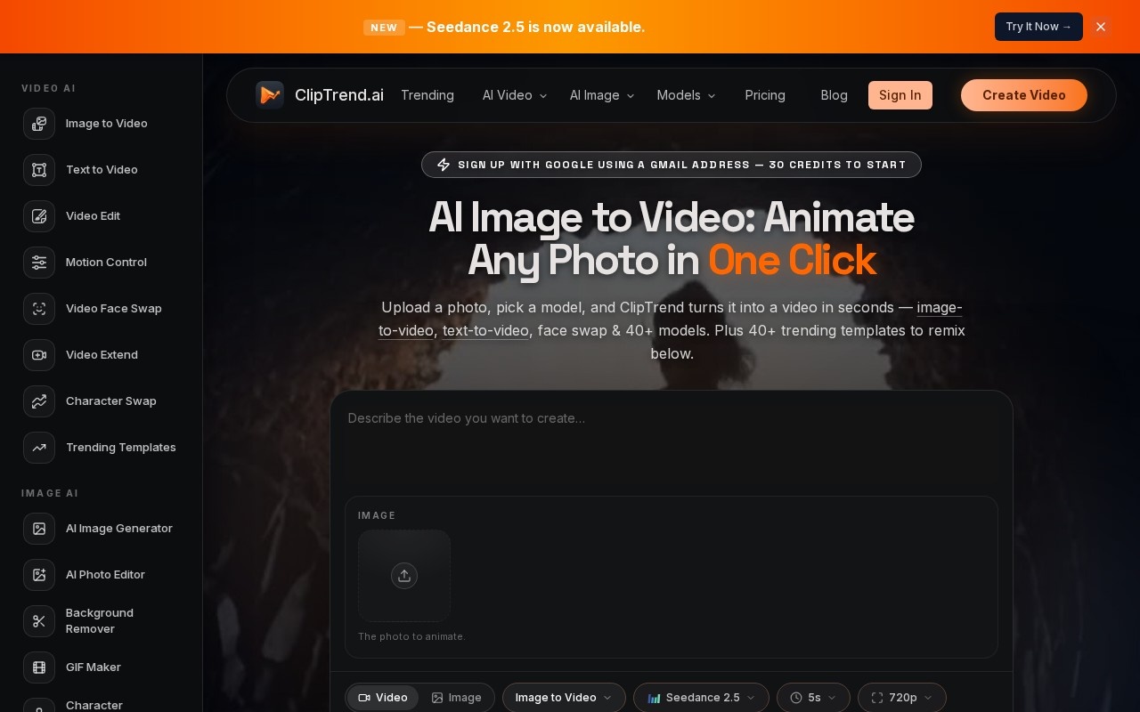 Cliptrend.ai官网截图