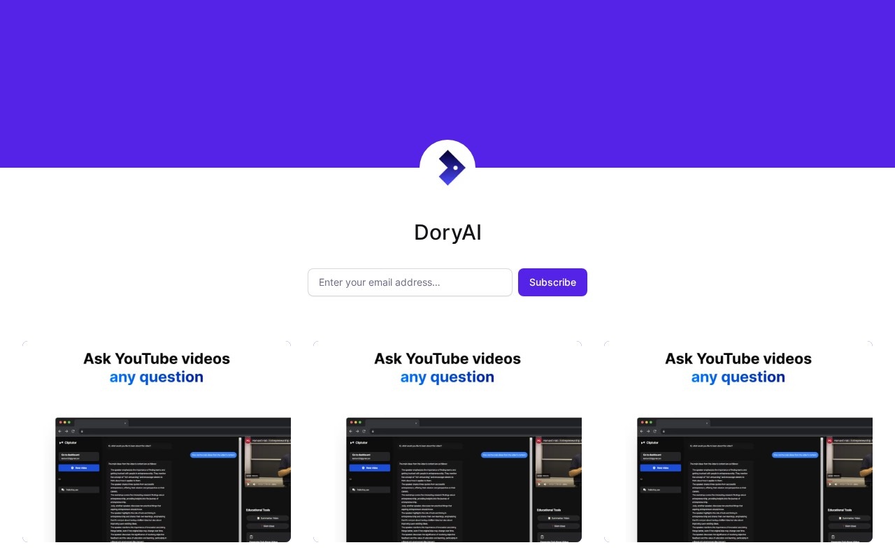 DoryAI官网截图