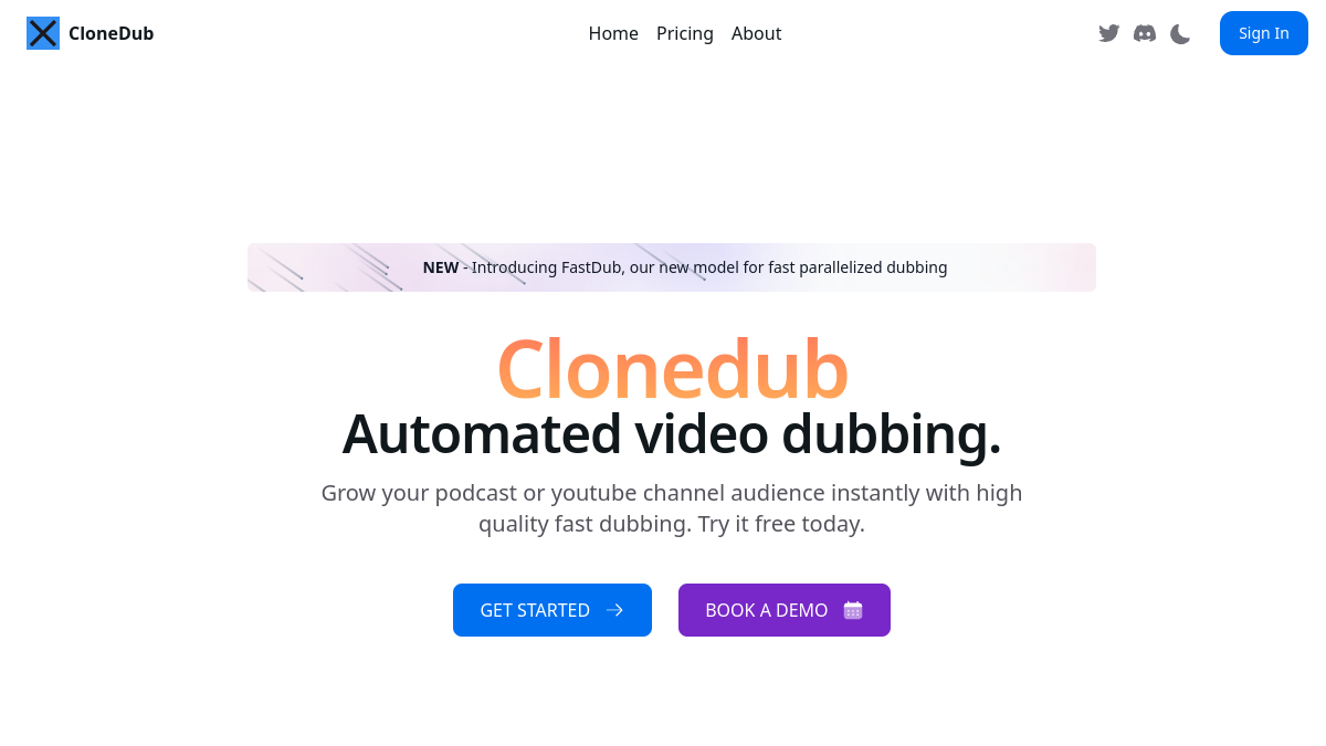 CLONEDUB官网截图