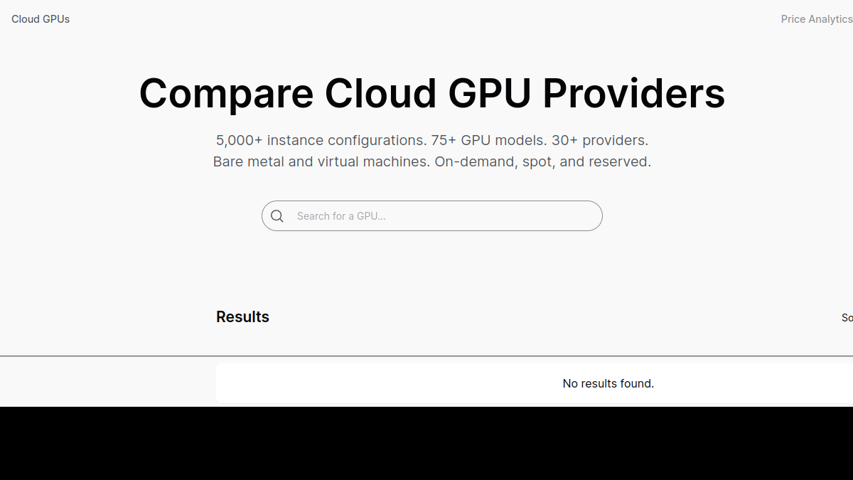 Cloud GPUs官网截图