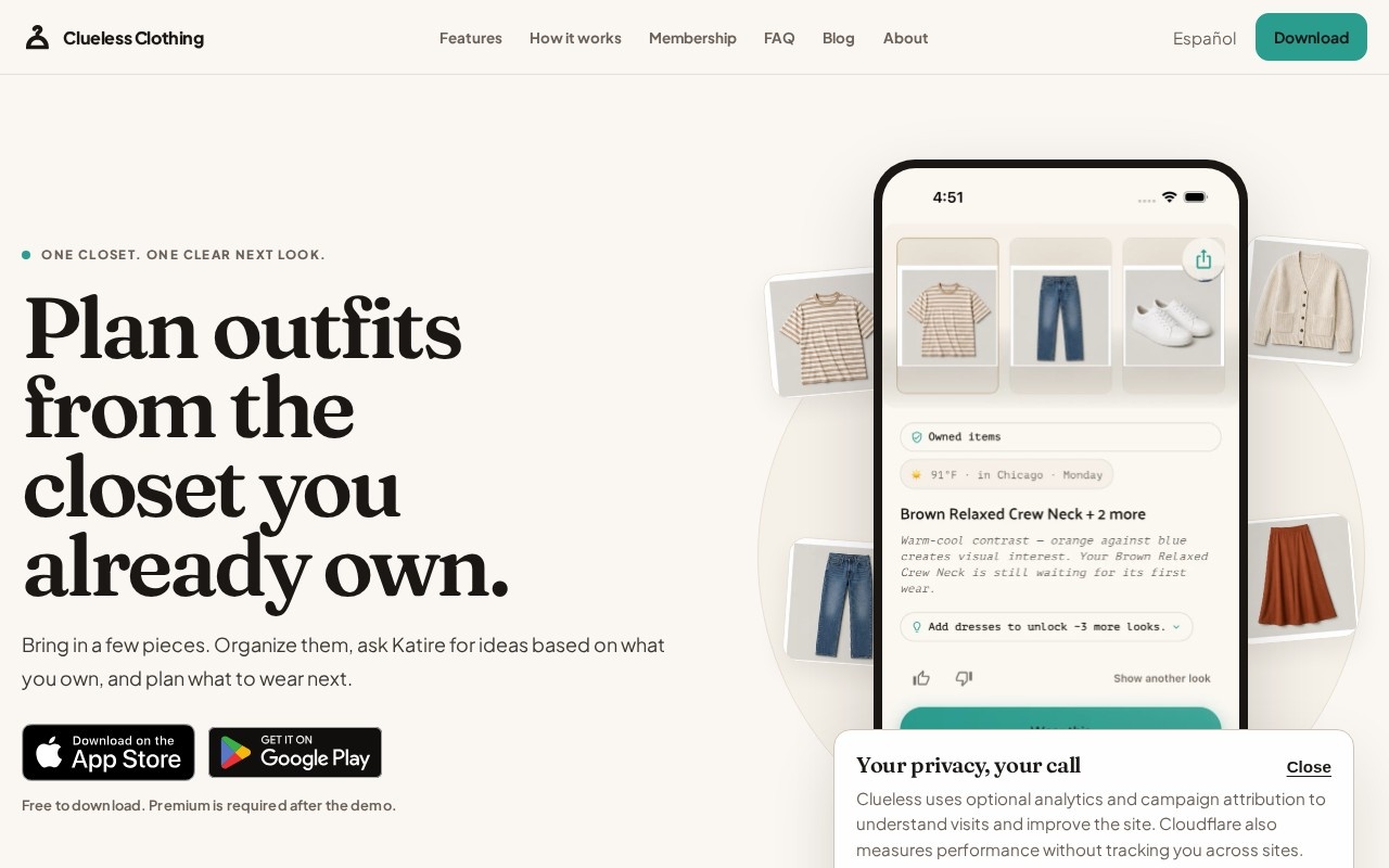 Clueless Clothing官网截图