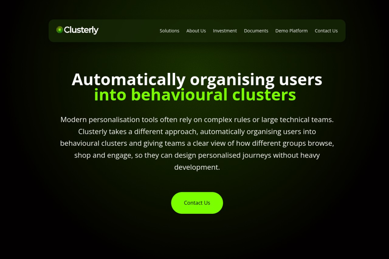 Clusterly.ai官网截图