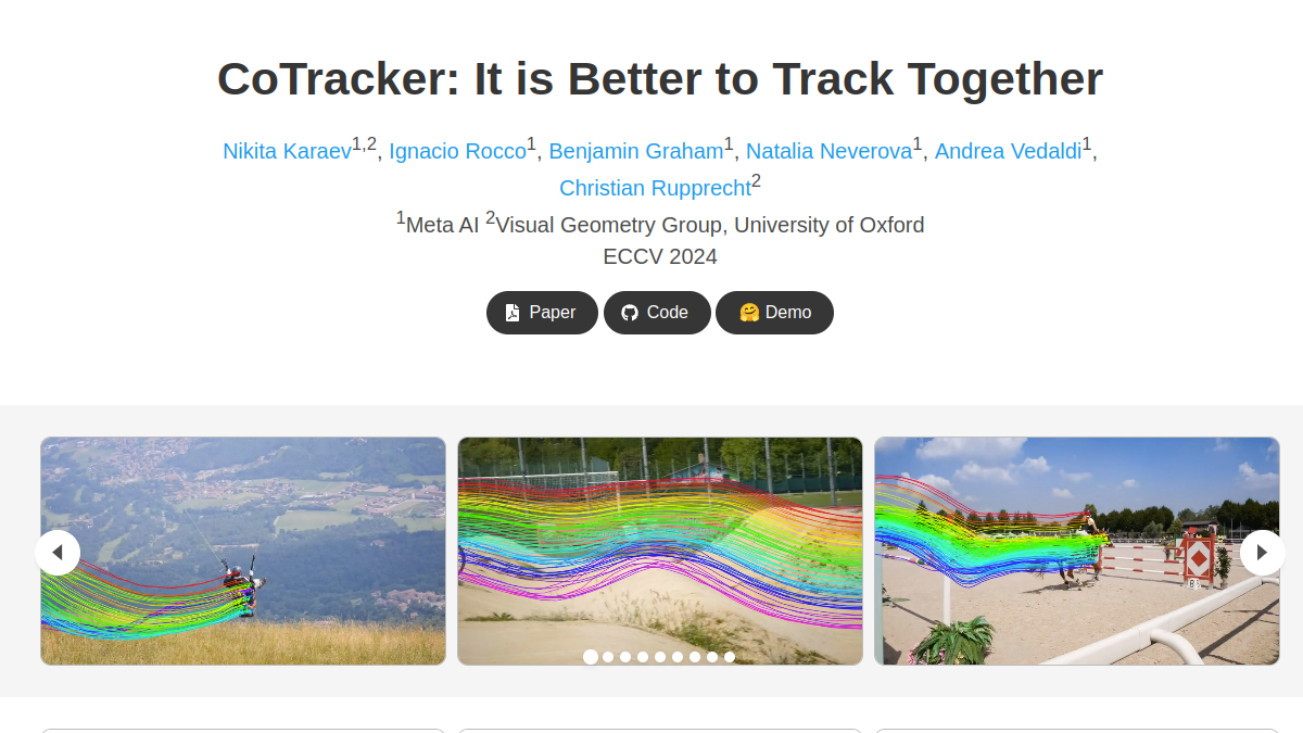 CoTracker官网截图