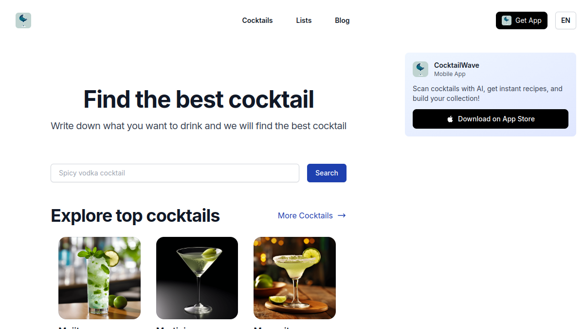 CocktailWave官网截图