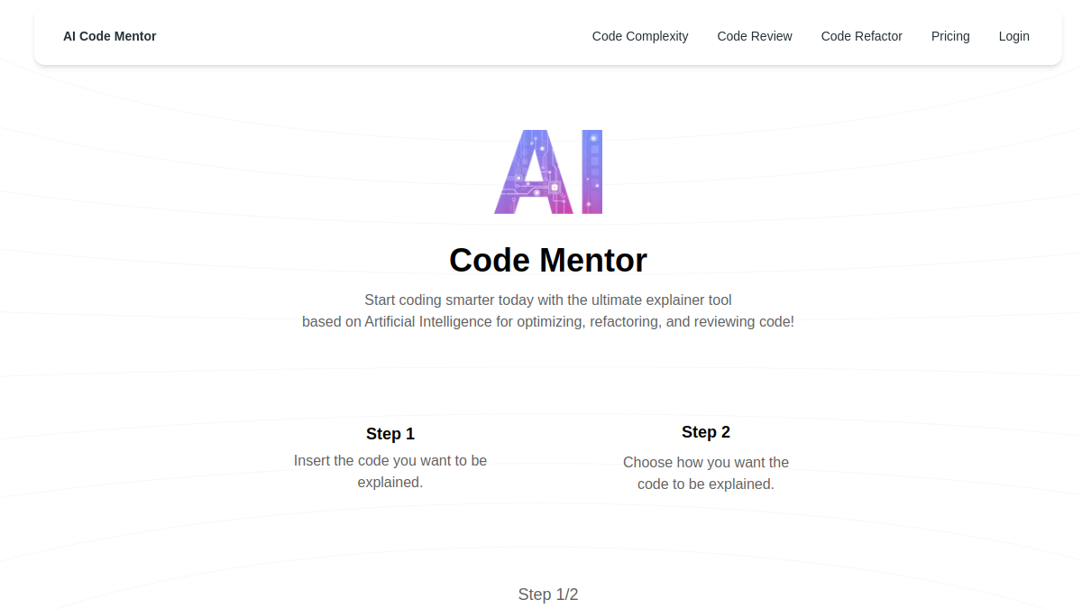 AI Code Mentor官网截图