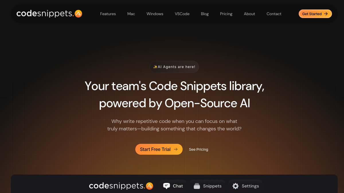 Code Snippets AI官网截图