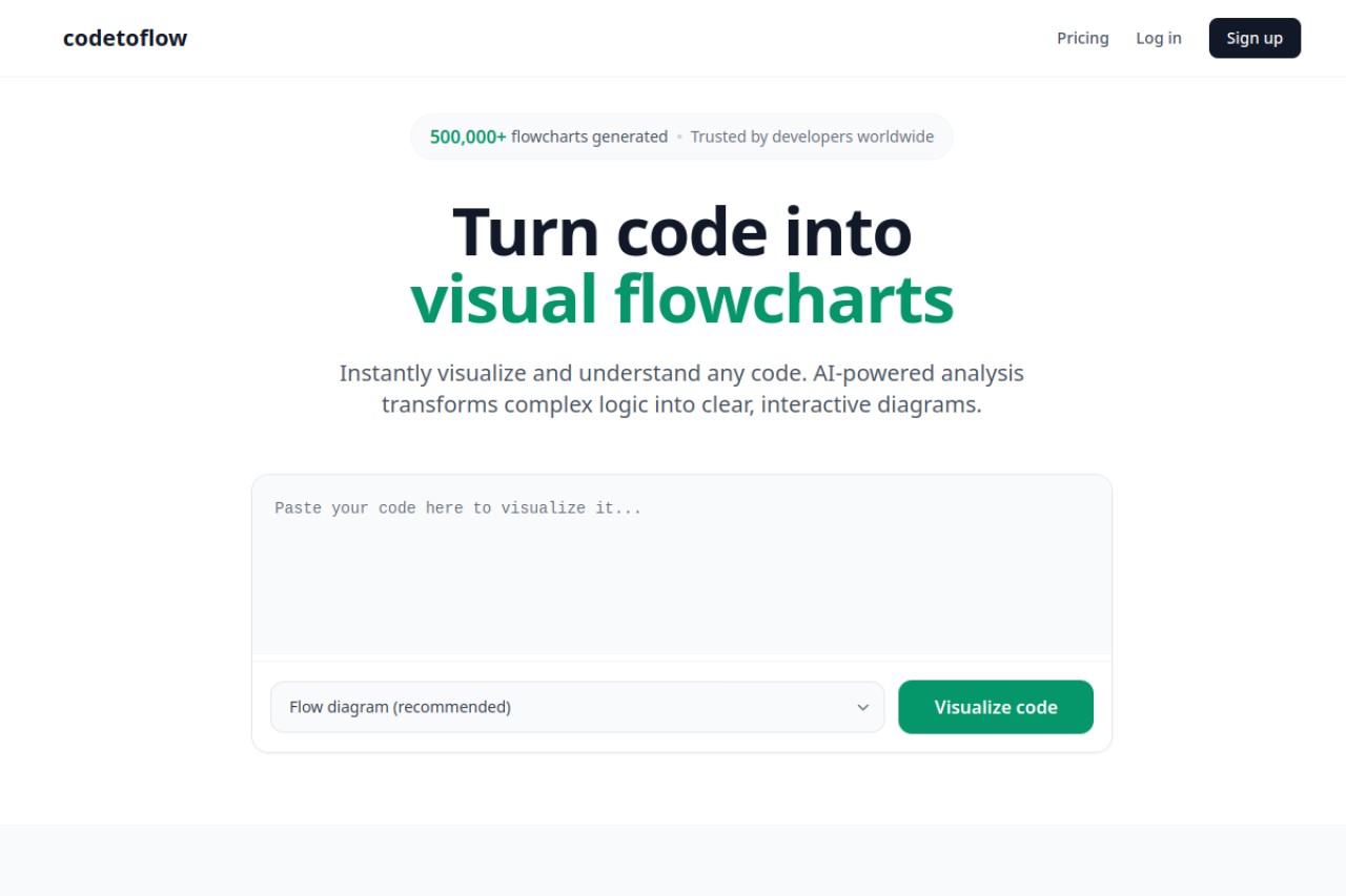 Code to Flow官网截图