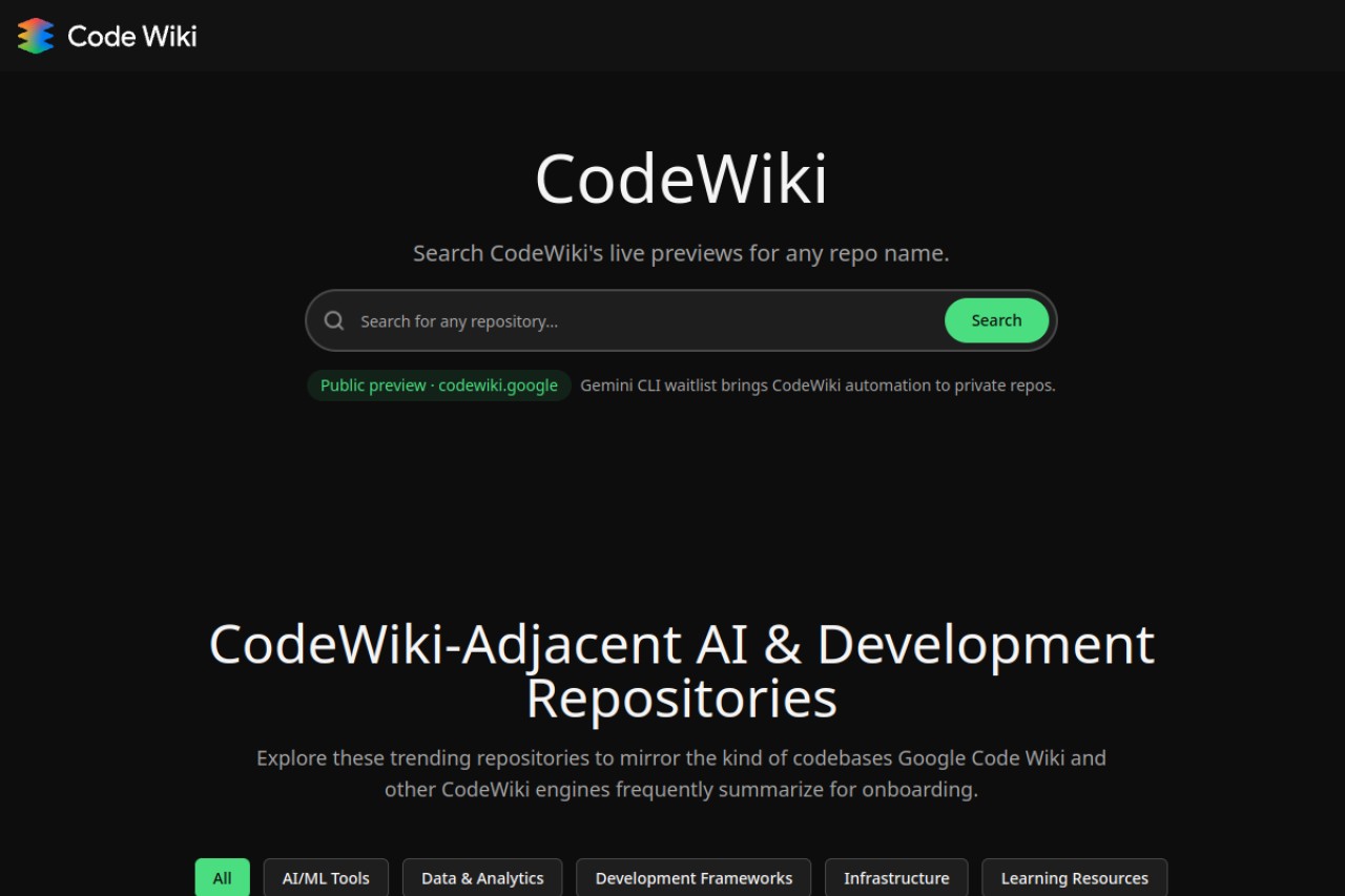 Codewiki官网截图
