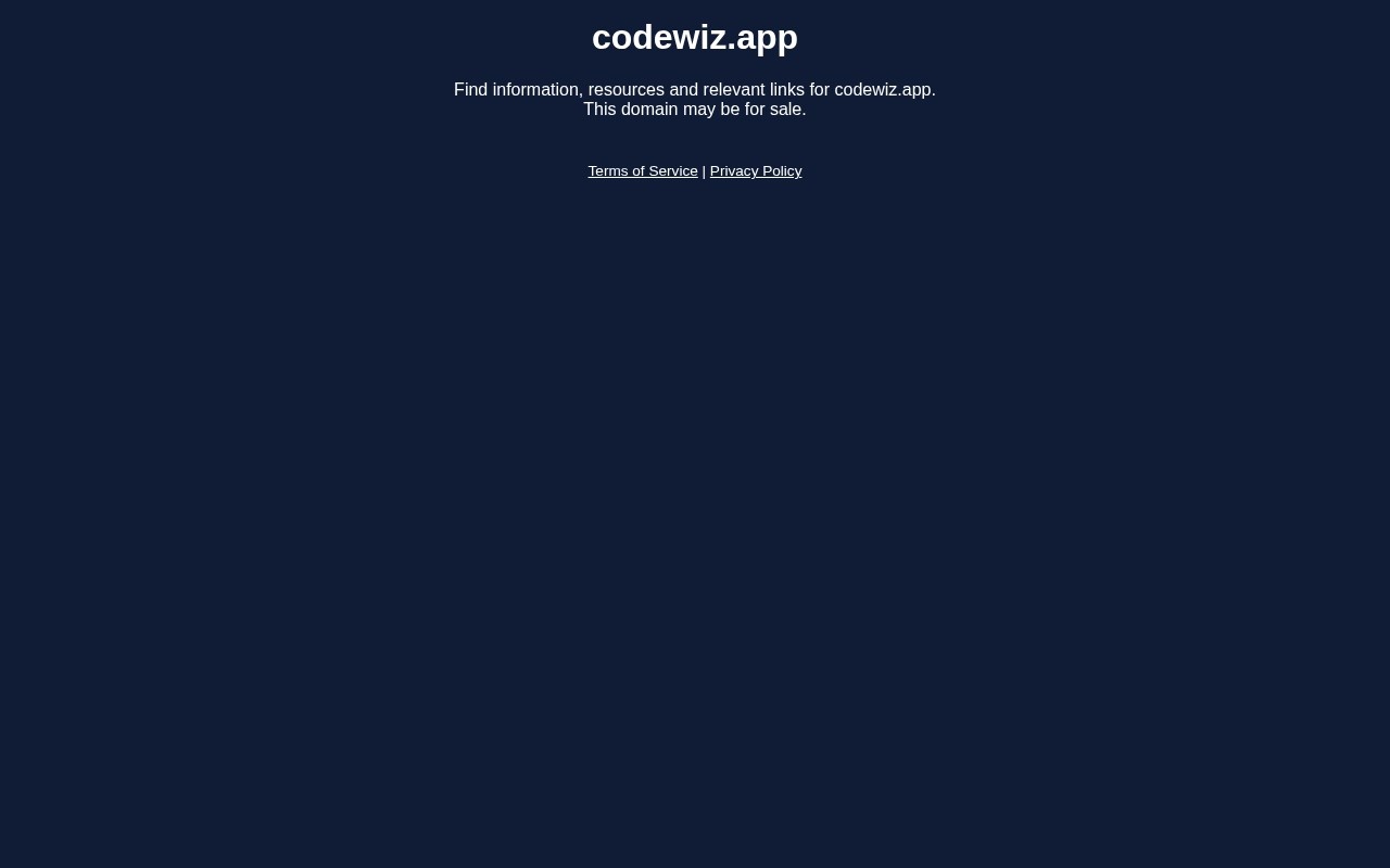 CodeWiz官网截图