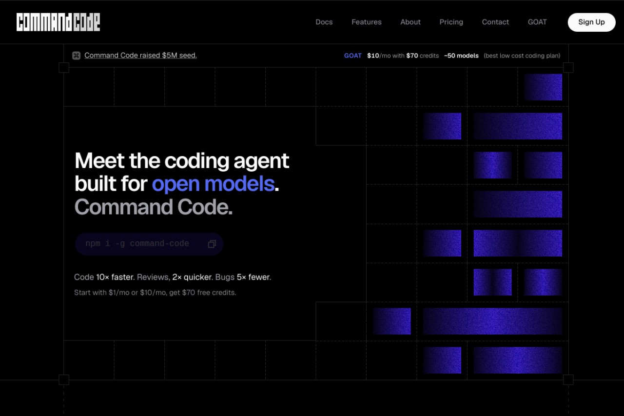 Command Code官网截图