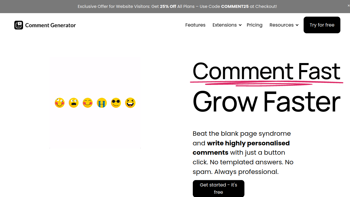Comment Generator官网截图