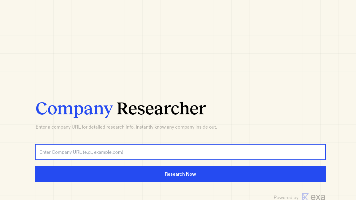 Company Researcher官网截图